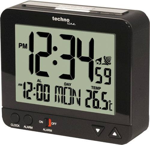 Techno Line WT 195 radiopiloté(e) Réveil noir Heures de réveil 1