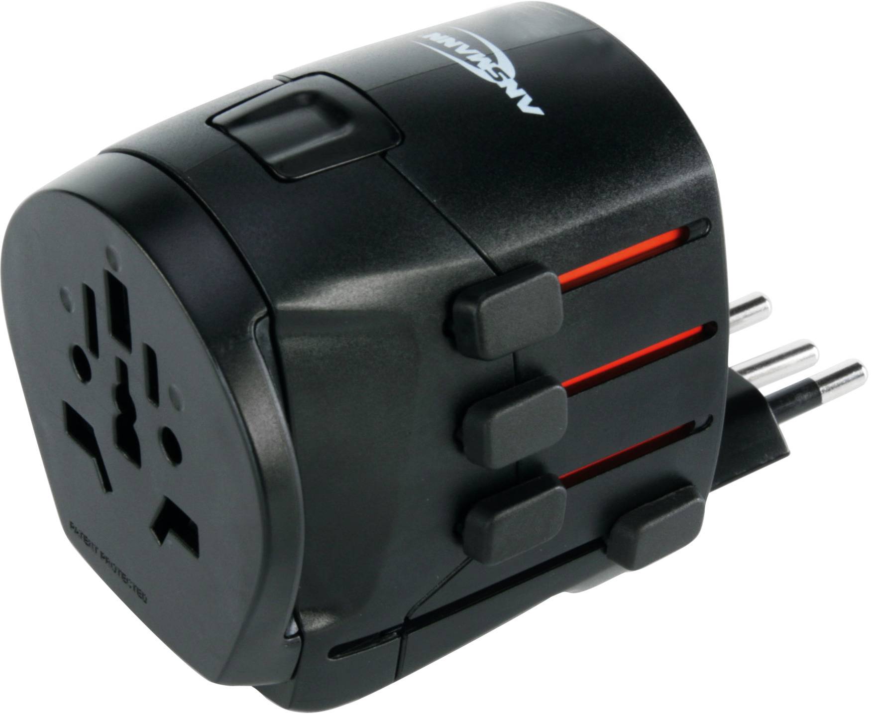 Ansmann 1809-0000 Adaptateur de voyage All in One 3