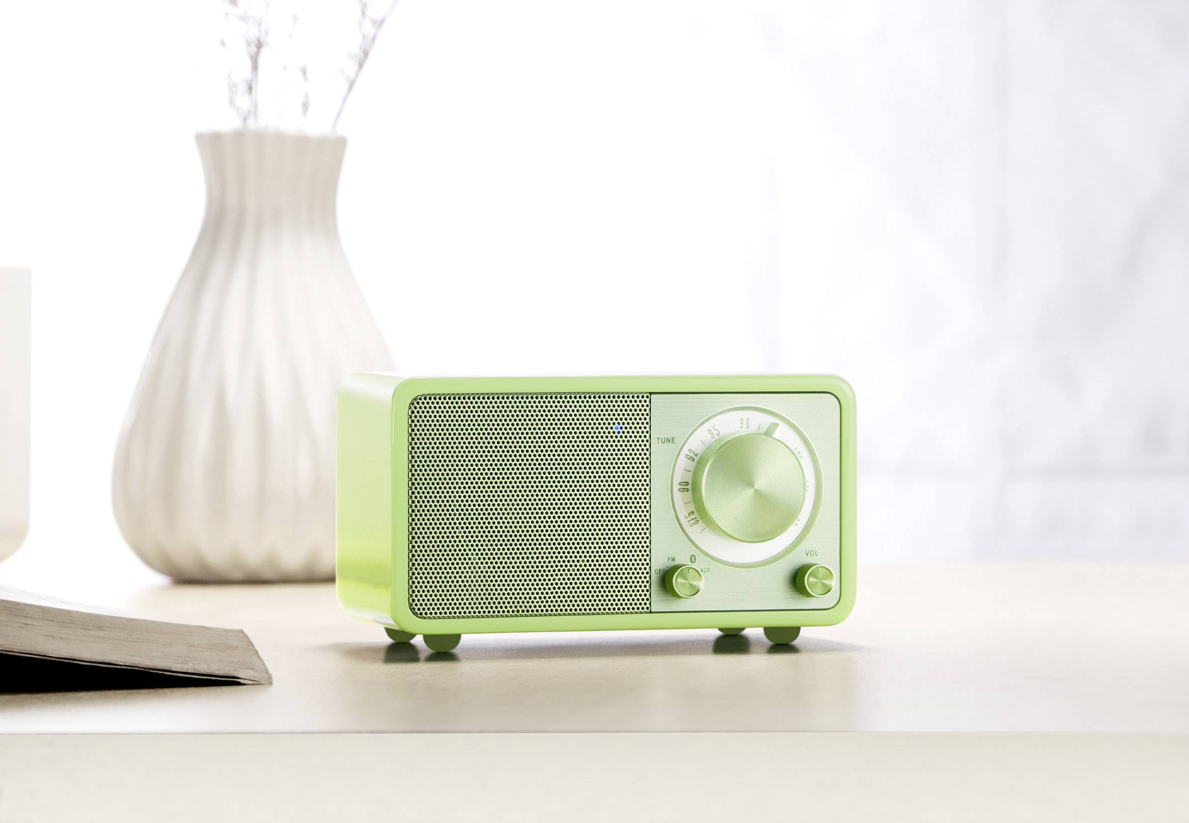 Sangean WR-7 Genuine Mini Radio de table FM Bluetooth rechargeable vert