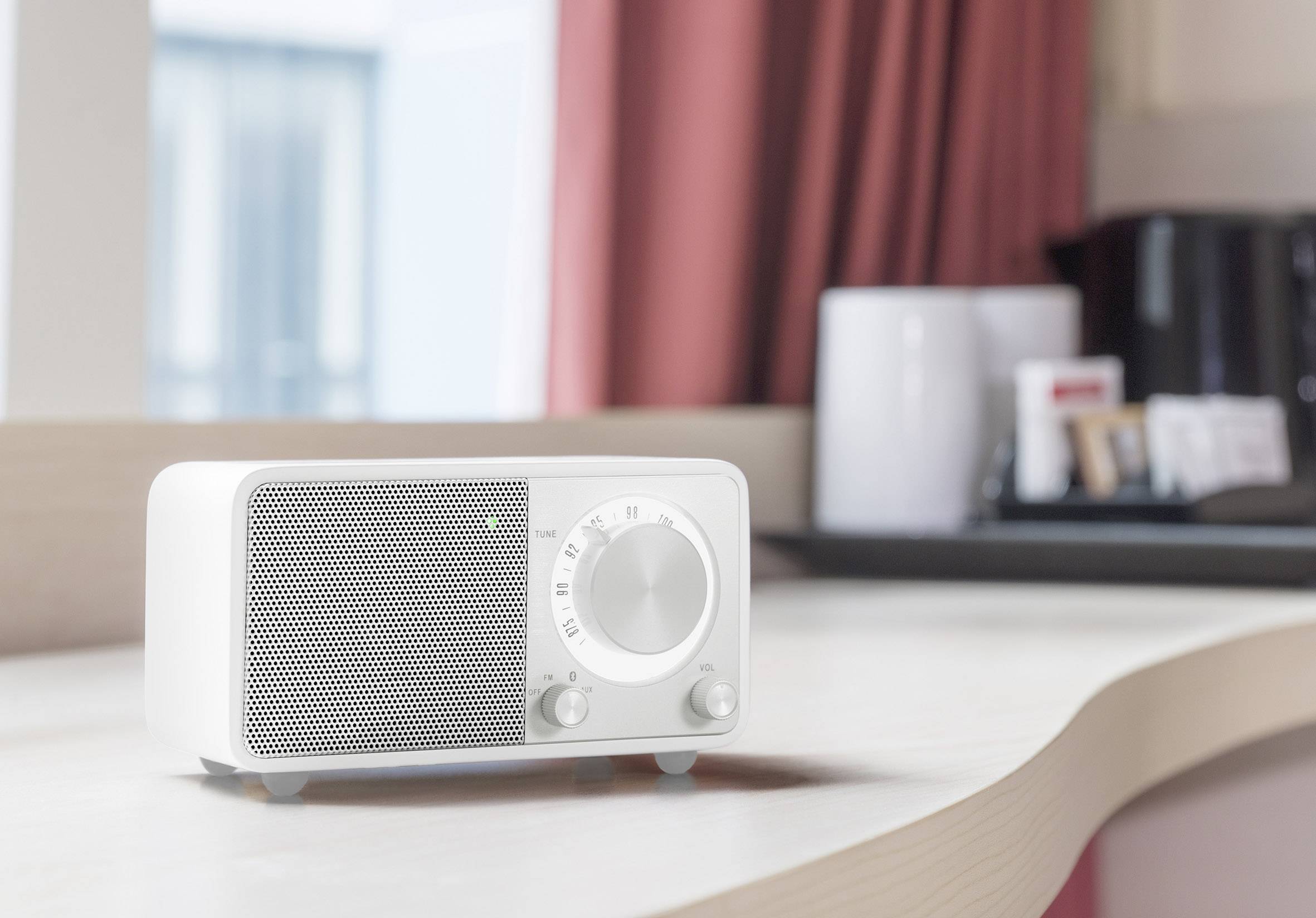 Sangean WR-7 Genuine Mini Radio de table FM Bluetooth rechargeable blanc