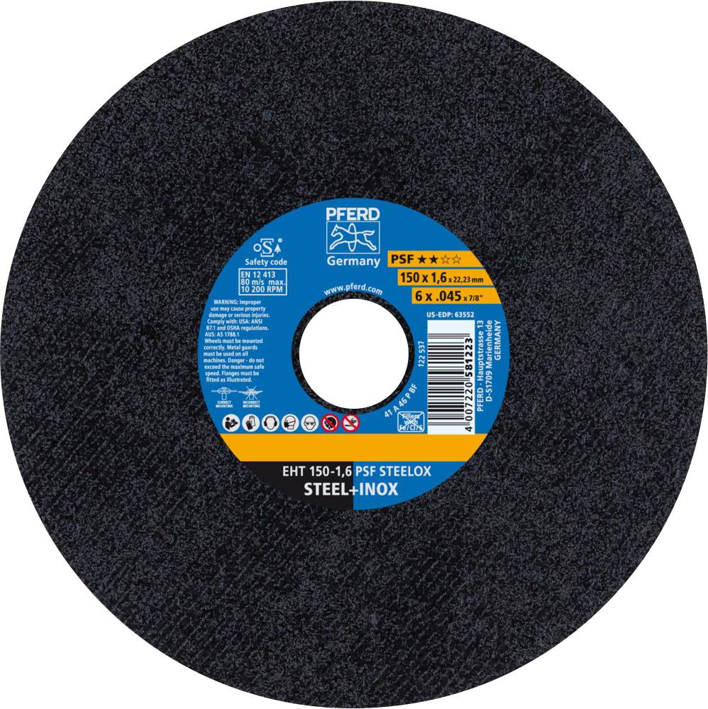 PFERD TOOLS PSF STEELOX 61724121 Disque à tronçonner 150 mm 25 pc(s) acier inoxydable, acier