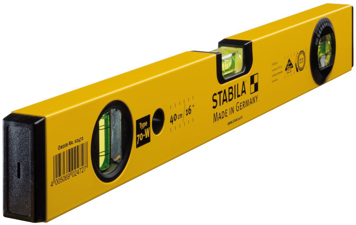 Stabila Type 70 W 2472 Niveau à bulle en alliage léger 40 cm