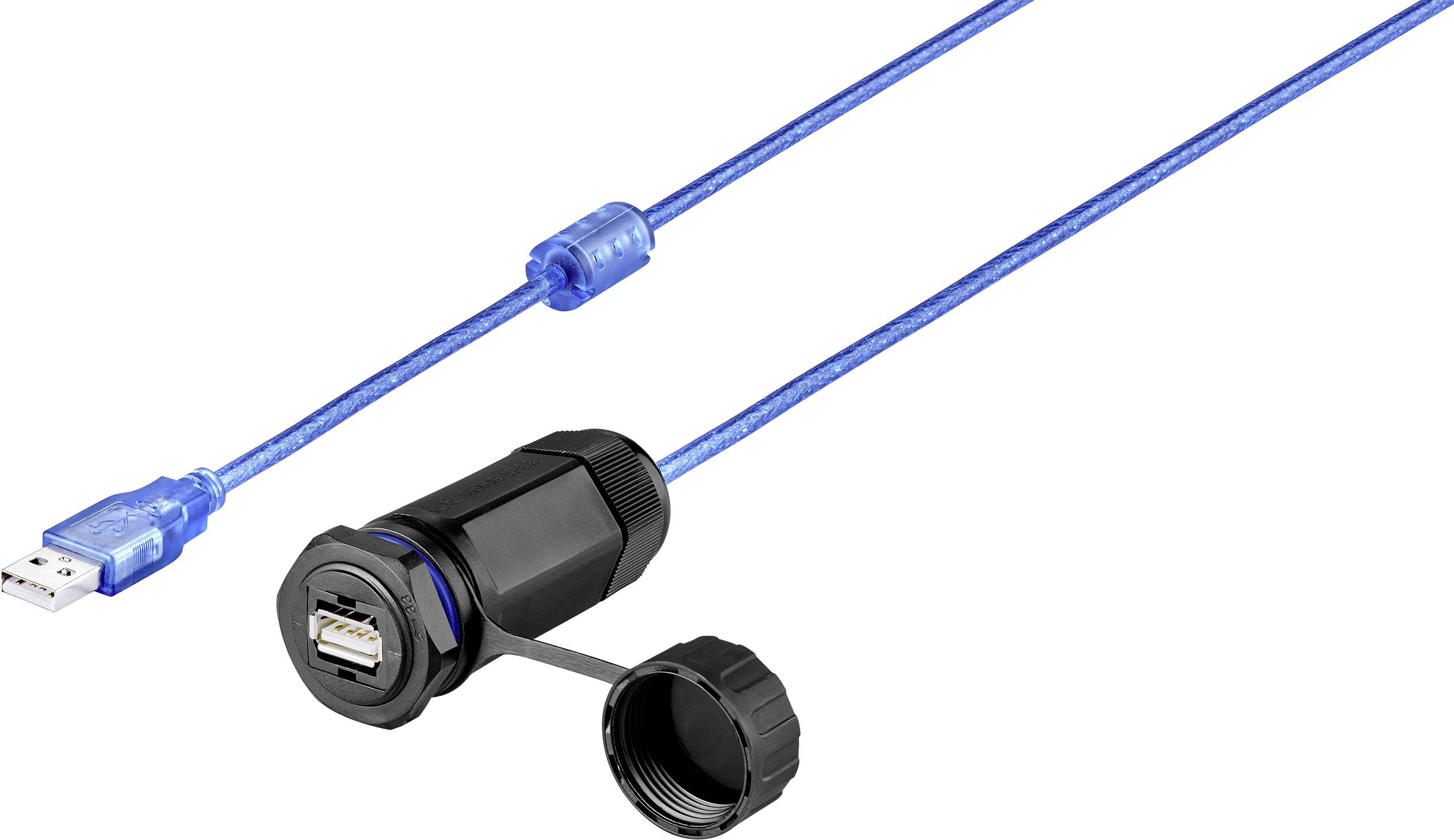 Renkforce USB 2.0 Cordon [1x USB 2.0 type A femelle - 1x USB 2.0 type A femelle] 1.00 m avec capuchon de protection