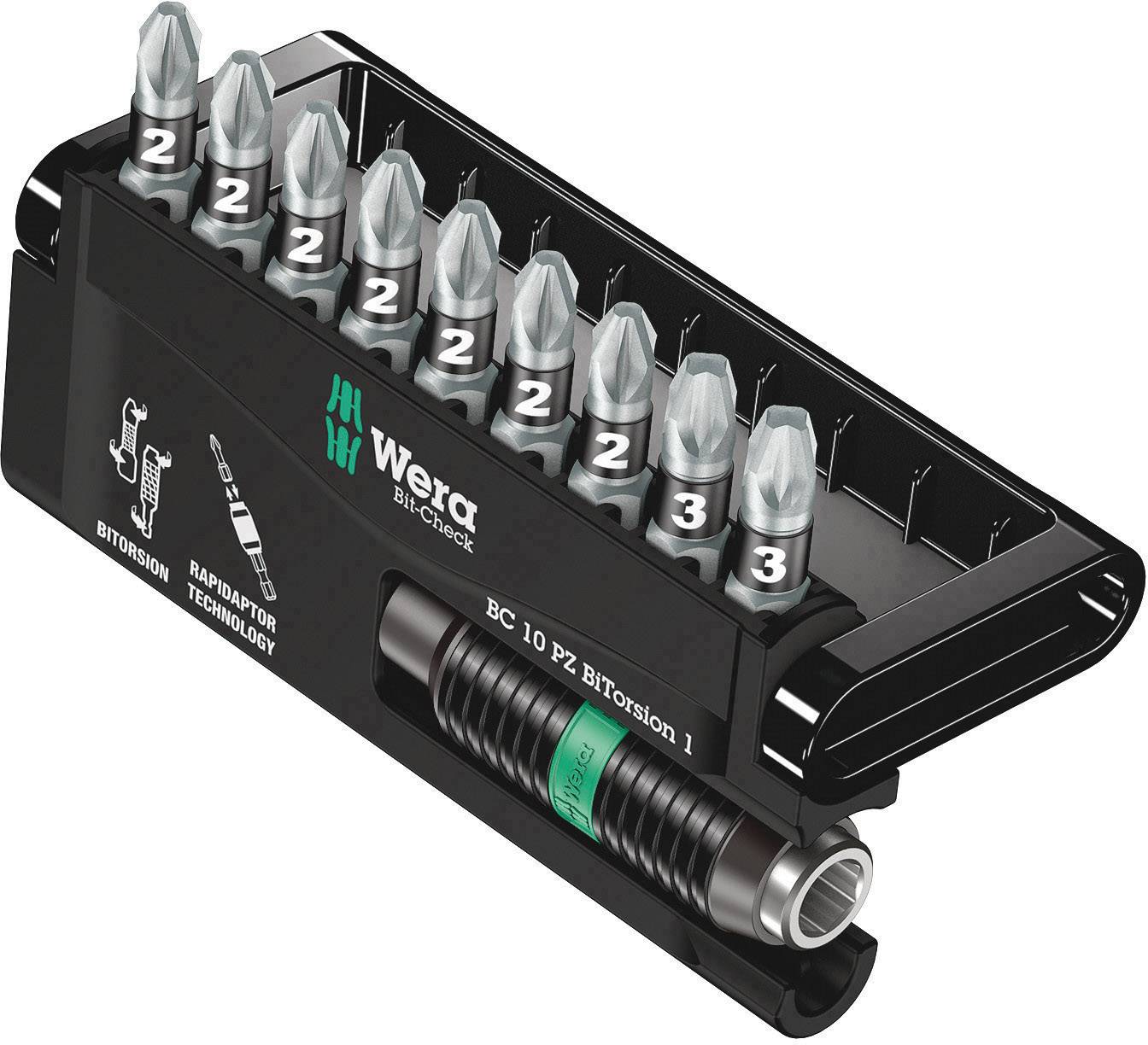 Wera Bit-Check 10 PZ BiTorsion 1 05056368001 Jeu d'embouts 10 pièces
