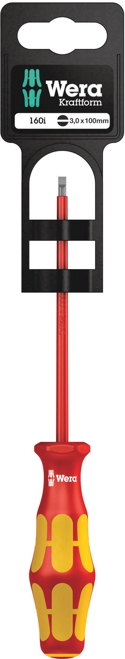 Wera 160i VDE Tournevis pour vis à fente Largeur de la lame: 3 mm