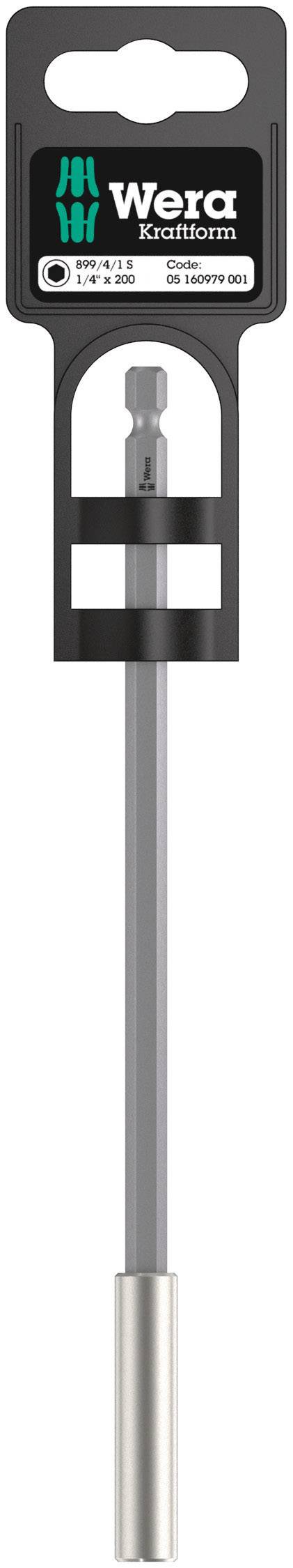 L'image montre un embout de tournevis Wera avec support, adapté à différents domaines d'utilisation et reconnu pour sa durabilité.