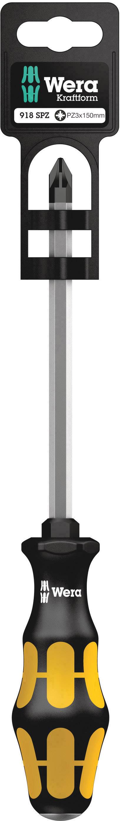 Tournevis cruciforme Wera, manche ergonomique, coloris noir et jaune, adapté aux travaux de précision.
