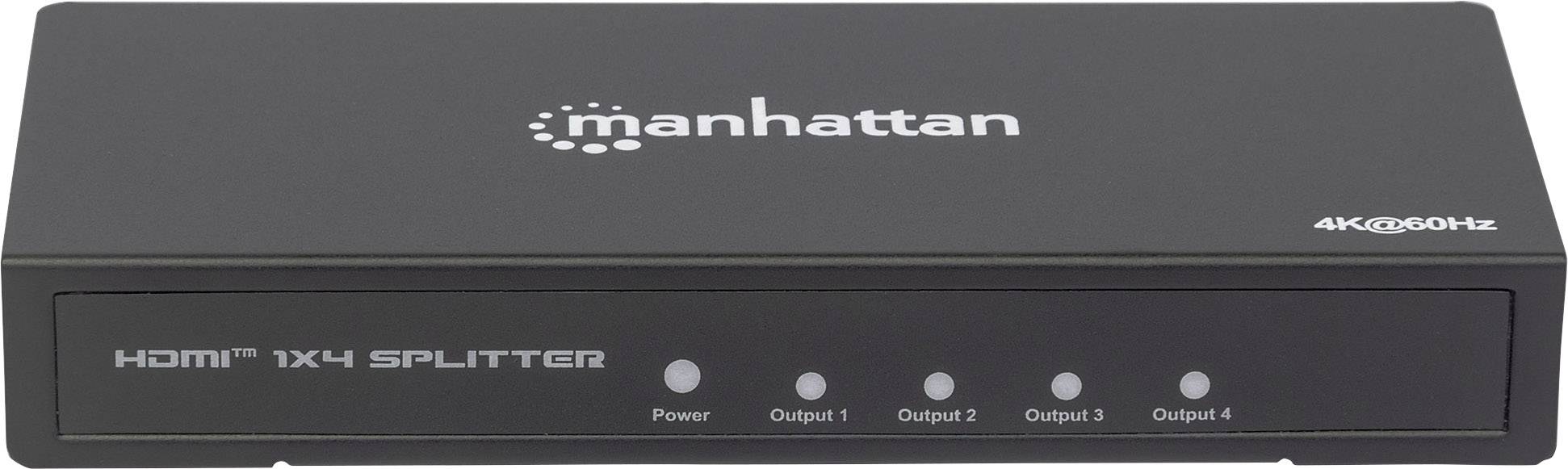 Manhattan 207805 4 ports Répartiteur HDMI 4096 x 2160 pixels noir