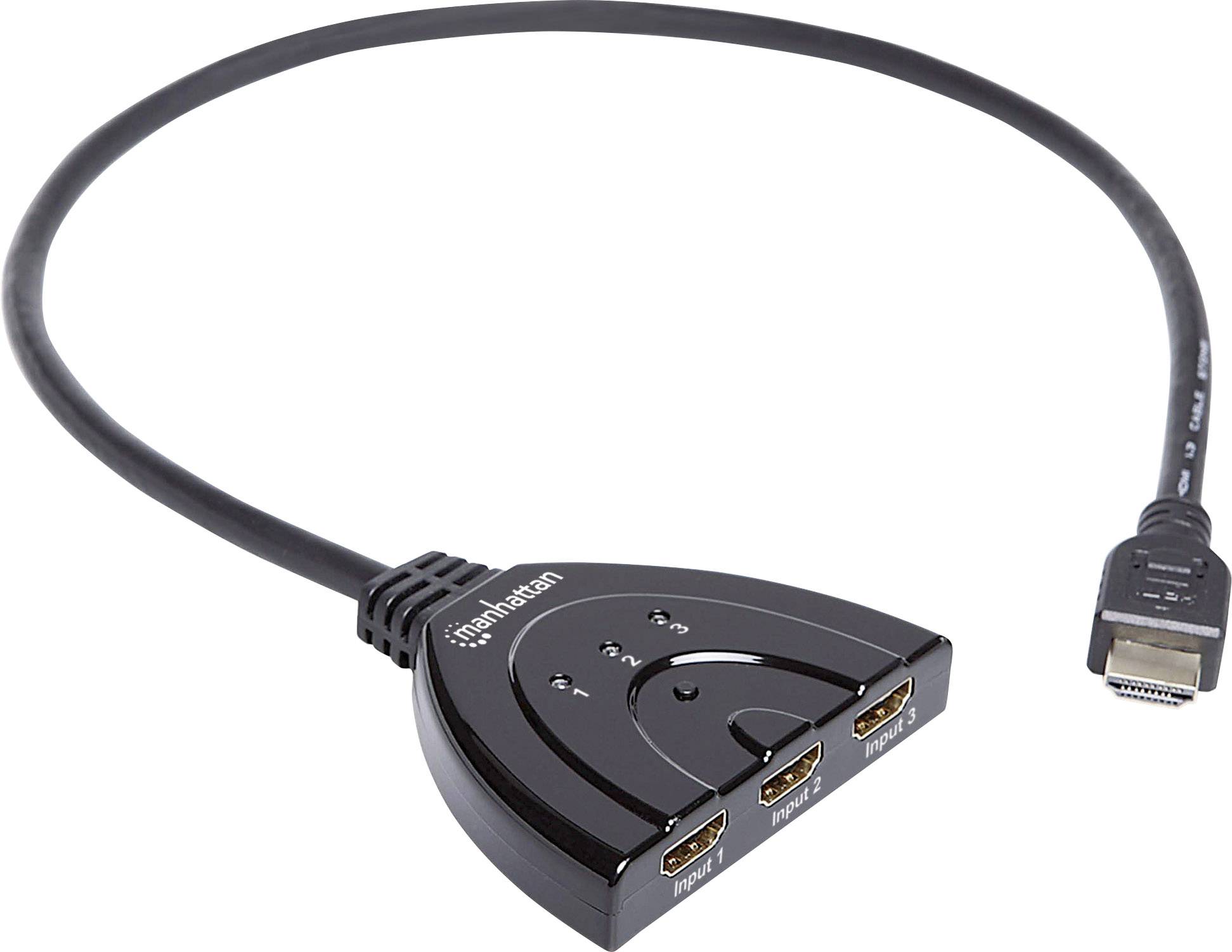 Manhattan 3 ports Switch HDMI 1920 x 1080 pixels