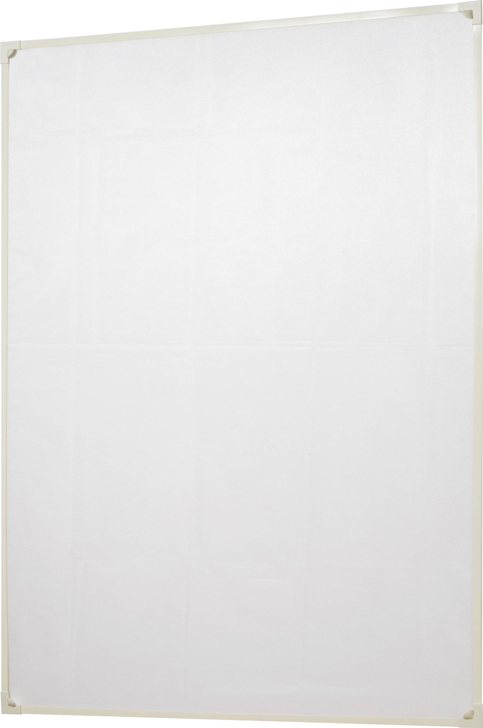 Un tableau blanc vierge, vertical, sans aucune inscription ni marquage.