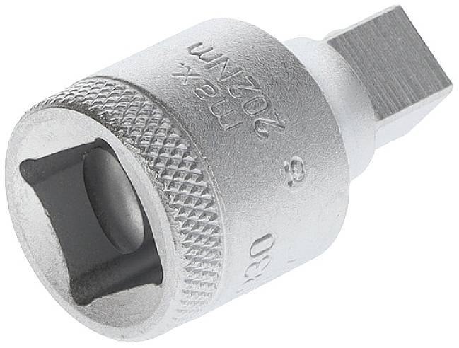 Un embout de douille à profil hexagonal en métal, adapté pour desserrer ou serrer des vis.