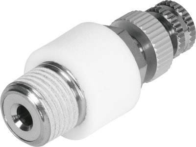 FESTO Silencieux avec régulateur d'échappement 133142 VFFK-C-K-R18-P 10 bar Polyéthylène, laiton (nickelé) 1 pc(s)
