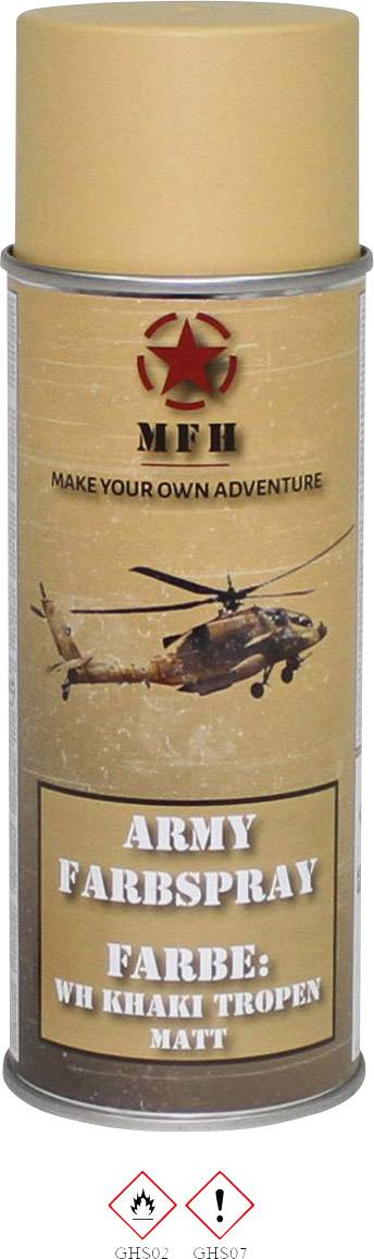 MFH - Military & Adventure 40350 Spray de peinture WH KAKI TROPEN mat RAL 1002 400 ml sable jaune (mat) 1 pc(s) (l x H) 6.5 cm