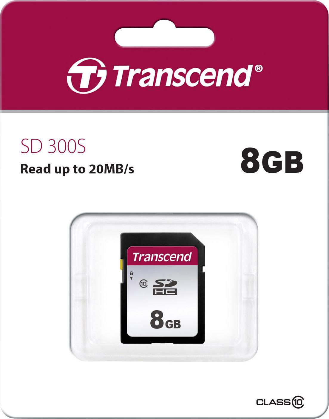 Transcend Premium 300S Carte SDHC 8 GB Class 10, UHS-I, UHS-Class 1