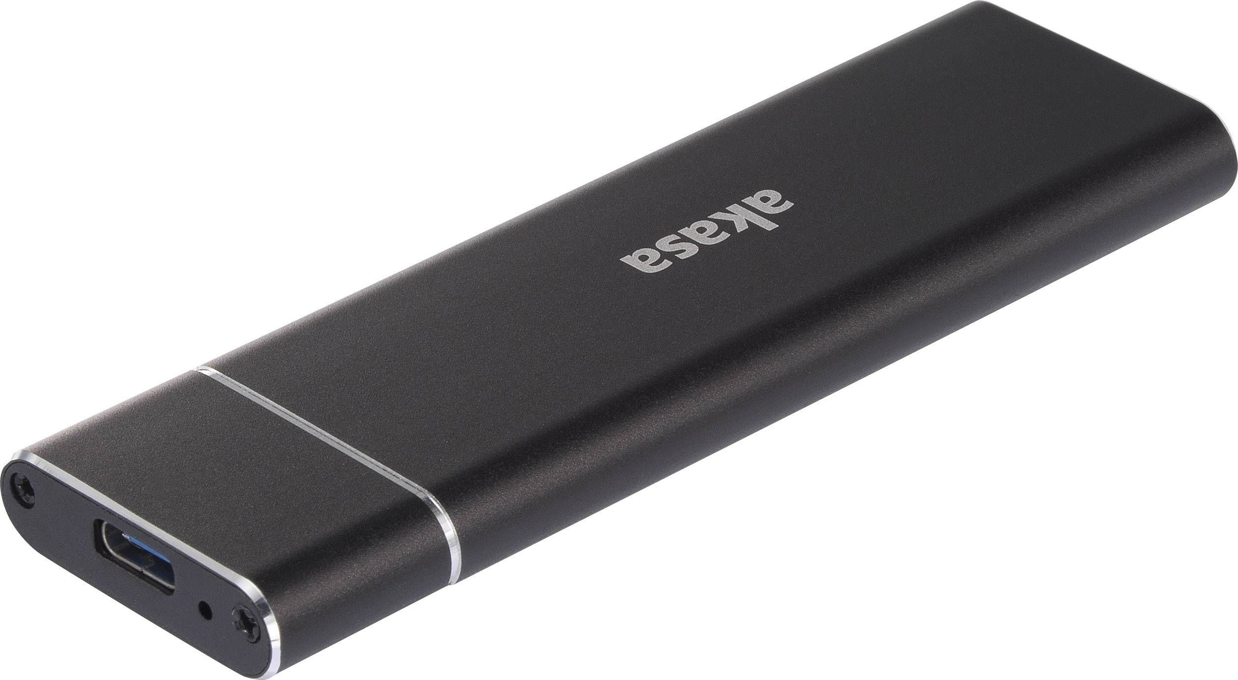 Akasa AK-ENU3M2-02 Boîtier pour SSD M.2 USB-C® (USB 3.1 Gen 2) 10 GBit/s M.2 SATA 2230, 2242, 2260, 2280 AK-ENU3M2-02