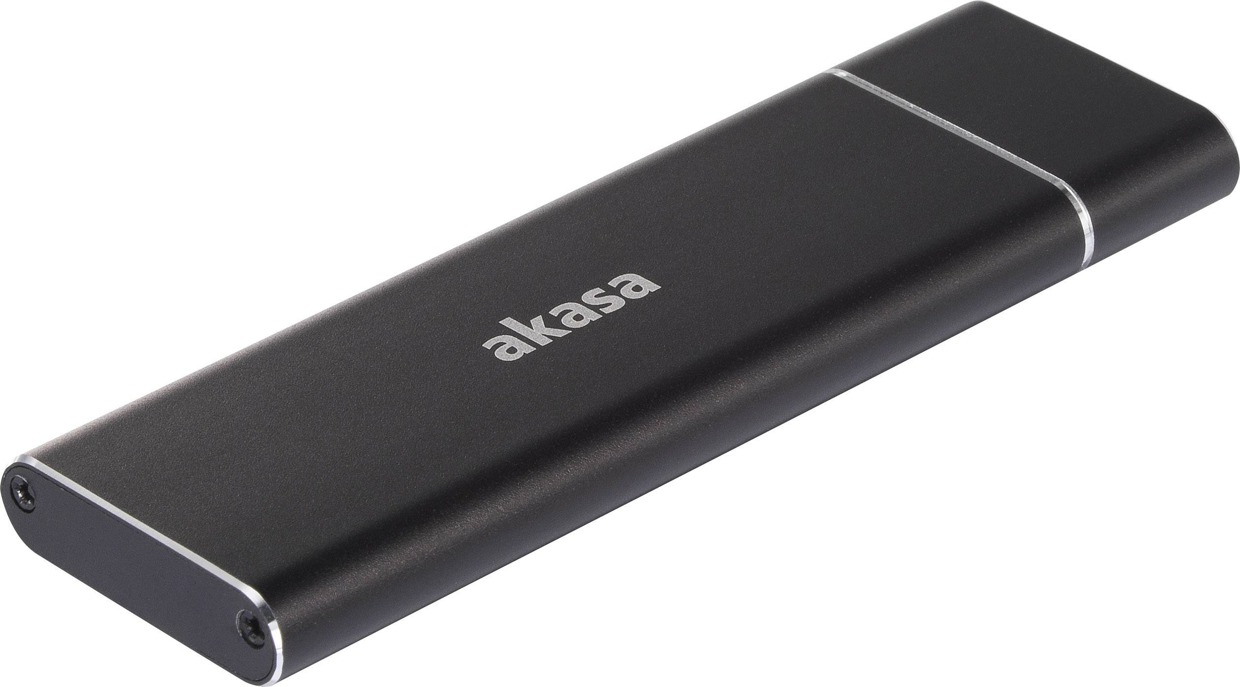 Akasa AK-ENU3M2-02 Boîtier pour SSD M.2 USB-C® (USB 3.1 Gen 2) 10 GBit/s M.2 SATA 2230, 2242, 2260, 2280 AK-ENU3M2-02