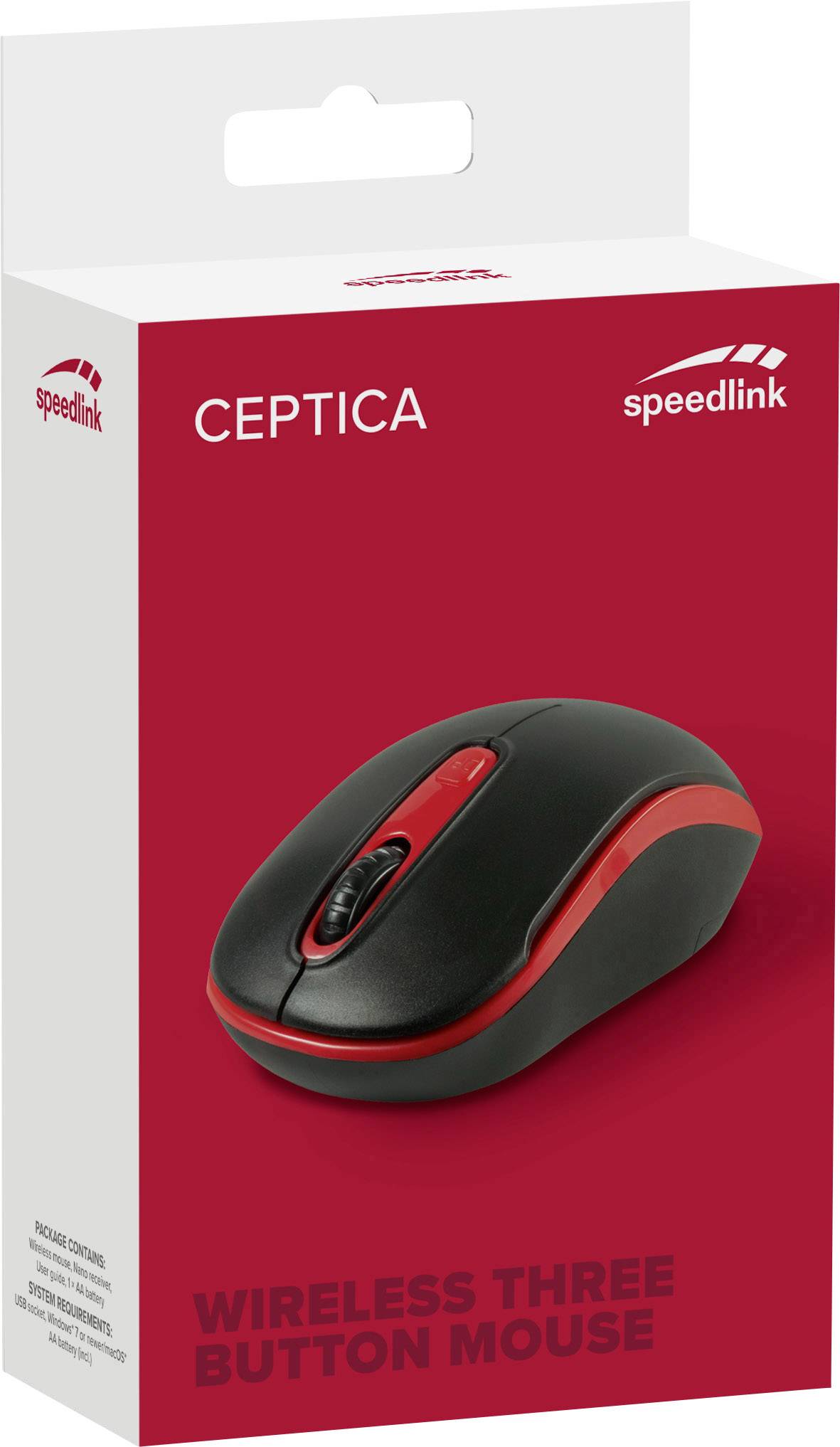 SpeedLink CEPTICA Souris radio optique noir, rouge 3 Boutons 1600 dpi