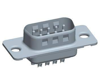 FCI SUB-D DE09P064HTXLF Embase SUB-D mâle 180 ° Nombre de pôles: 9 fût à souder