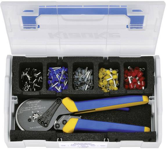 Klauke LBOXXMINIK306K Assortiment d'embouts simples partiellement isolé noir, bleu, gris, jaune, rouge 1 set