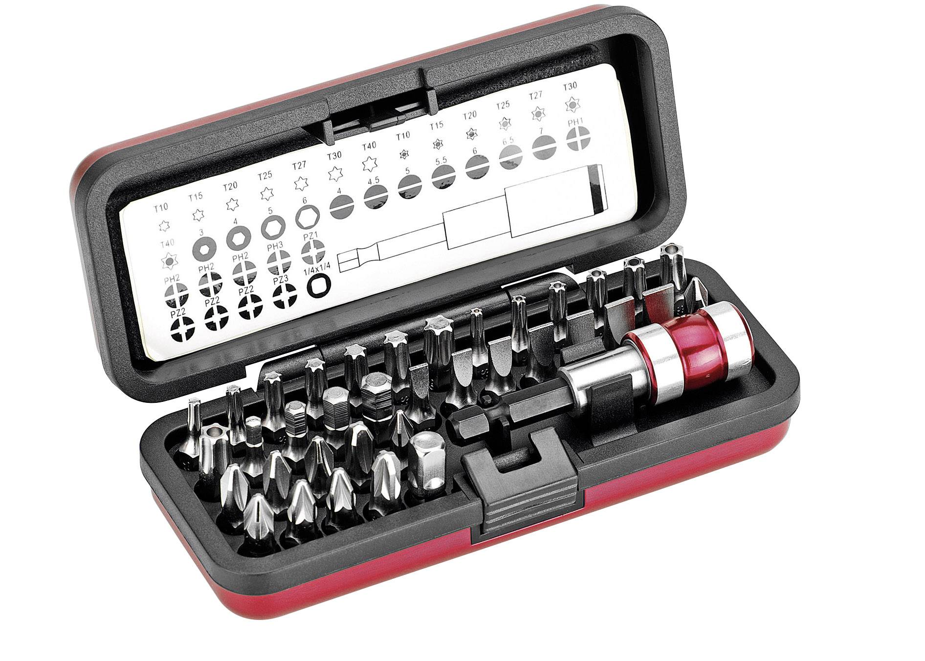Cimco 113158 Jeu d'embouts 37 pièces avec porte-embout