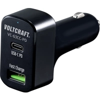 VOLTCRAFT CAS-63 Chargeur USB 63 W 1x USB-A, 1x USB-C® Power Delivery noir pour voiture USB Power Delivery (USB-PD) VOLTCRAFT CAS-63 Chargeur USB 63 W 1x USB-A, 1x USB-C® Power Delivery noir pour voiture USB Power Delivery (USB-PD)