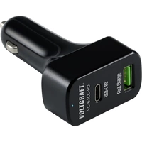 VOLTCRAFT CAS-63 Chargeur USB 63 W 1x USB-A, 1x USB-C® Power Delivery noir pour voiture USB Power Delivery (USB-PD) VOLTCRAFT CAS-63 Chargeur USB 63 W 1x USB-A, 1x USB-C® Power Delivery noir pour voiture USB Power Delivery (USB-PD)