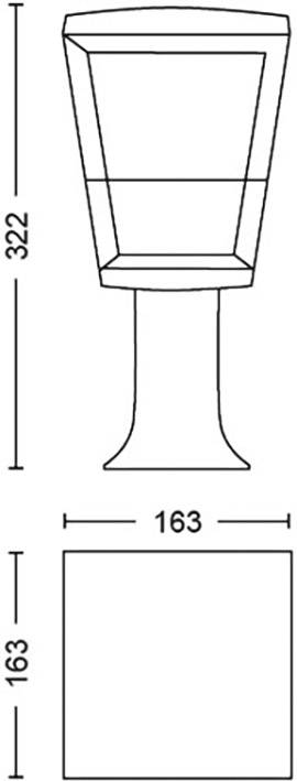 Hue Lampadaire extérieur LED 17441/30/P7 Econic LED intégrée 15 W RVBB