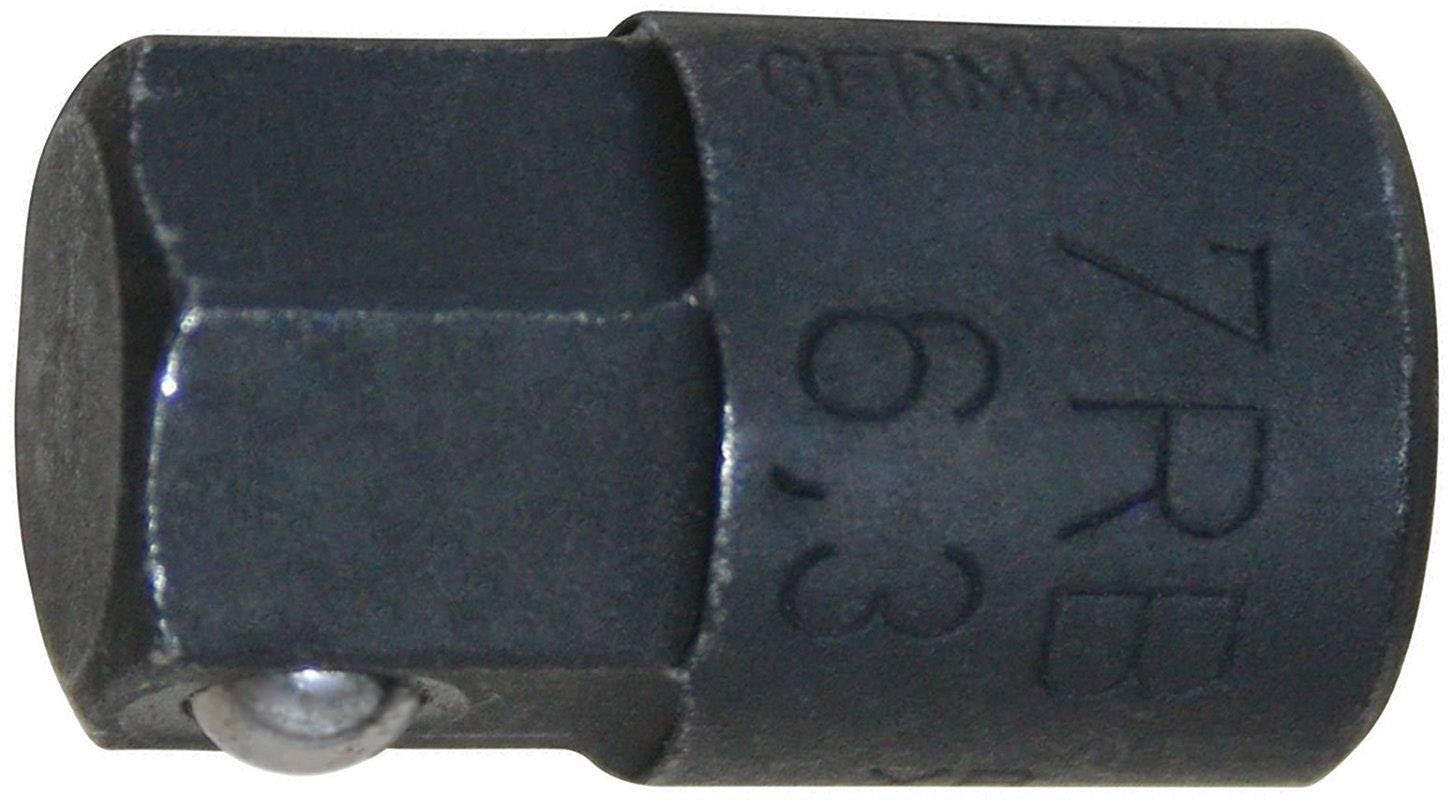Adaptateur métallique portant l'inscription 'Germany' et '7RB 6.3'. Design tourné, probablement un composant d'un outil ou d'une connexion mécanique.