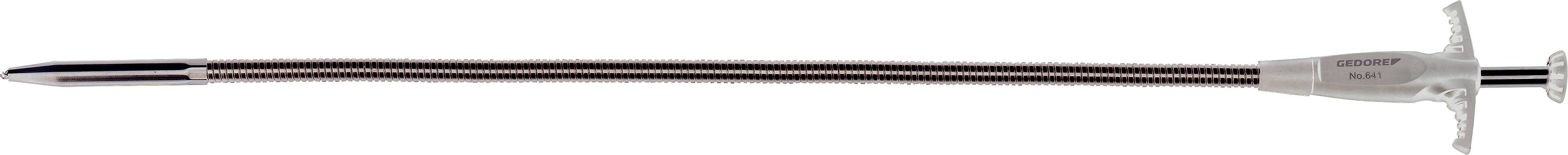 Un endoscope chirurgical doté d'un long manche flexible et d'une poignée manipulable pour les examens médicaux.