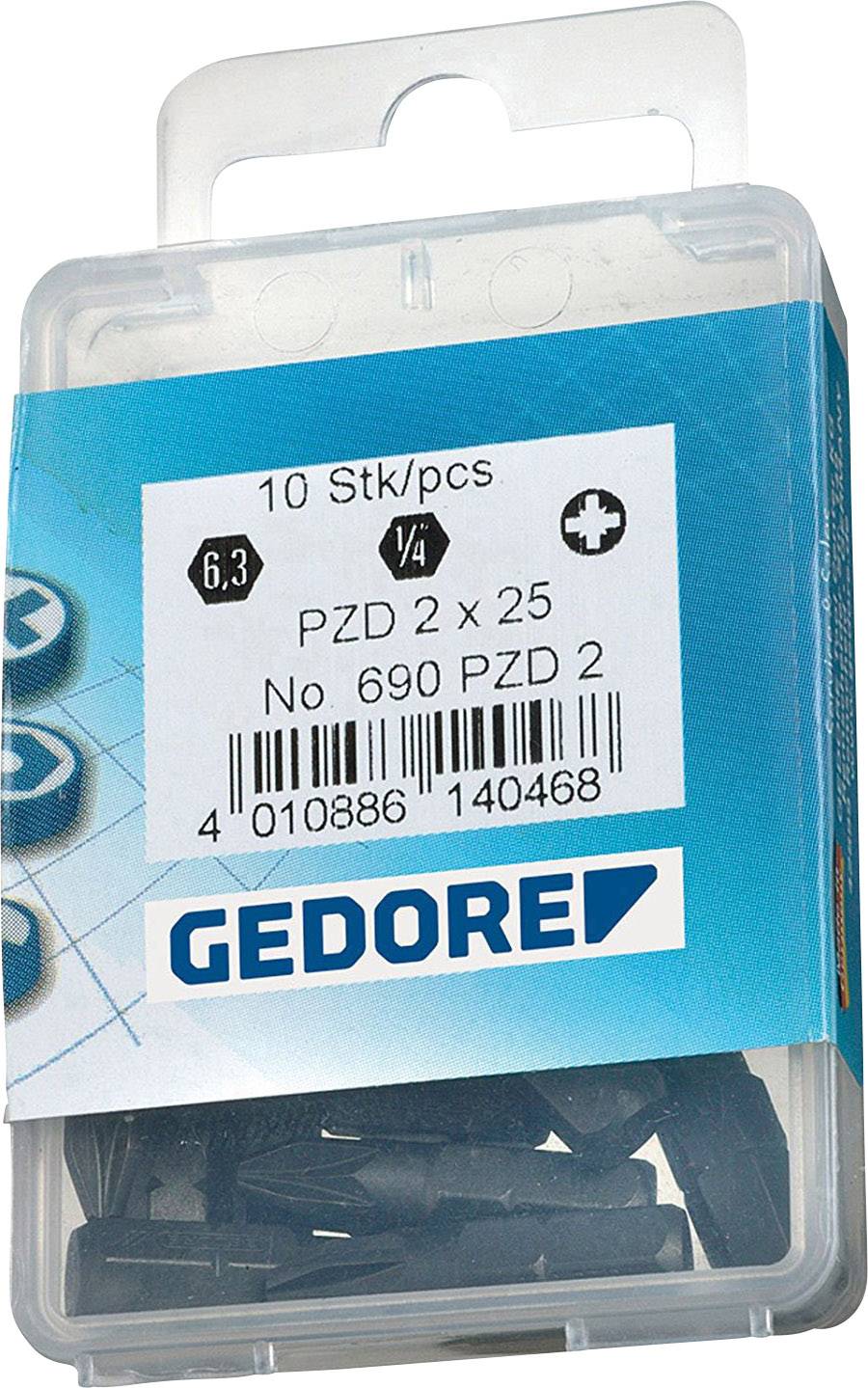 Gedore 690 PZD 1 L S-010 1827022 Embout cruciforme PZ 1 Acier Chrome-Vanadium spécial bruni C 6.3 1 pc(s)