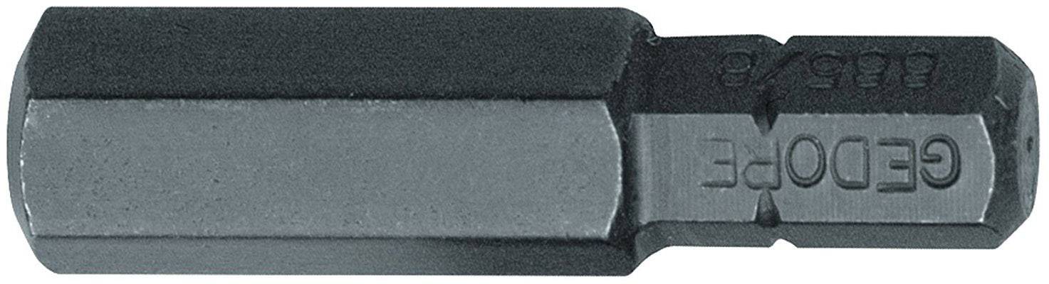 Embout hexagonal métallique avec le texte gravé 'GEDORE'. Utilisé pour être fixé sur des tournevis lors de travaux de vissage.