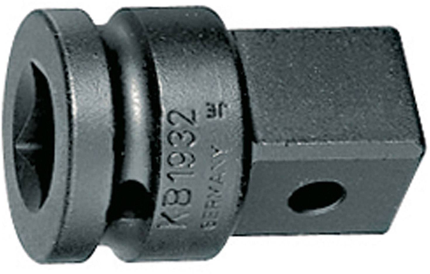 Accessoire d'outil en métal noir avec partie supérieure arrondie et base carrée. Gravé sur le côté avec un numéro et l'indication de son origine.