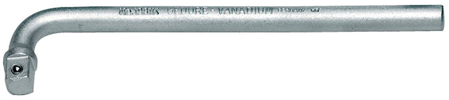 Une clé à angle en acier argenté, marquée 'Vanadium' et 'Chrome', utilisée pour desserrer ou serrer des vis.