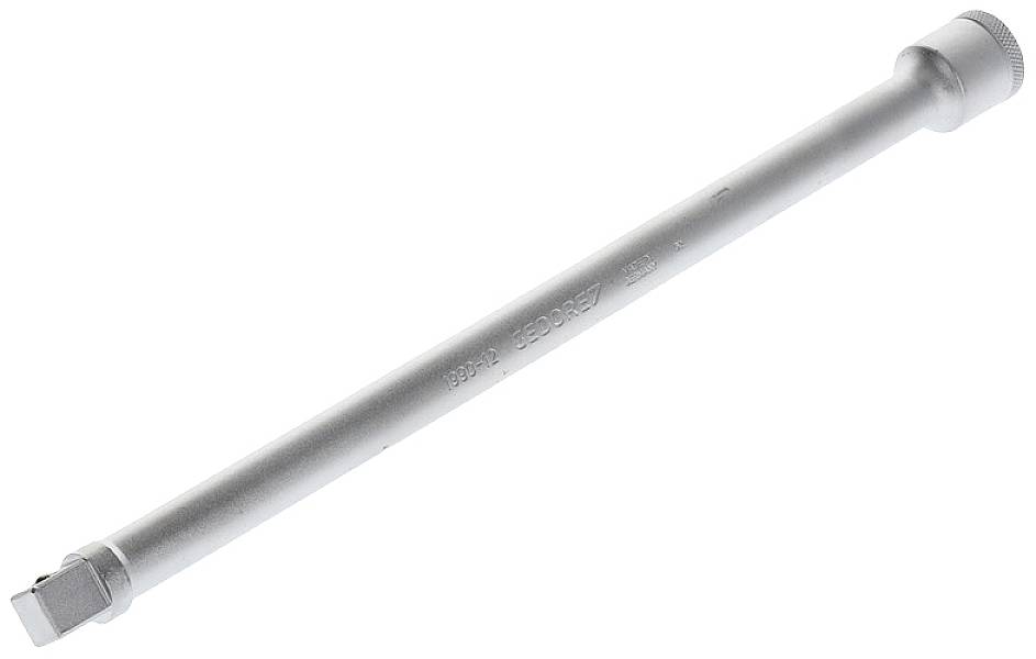 Rallonge de clé à cliquet argentée, cylindrique, avec poignée striée, pour une utilisation avec des outils.