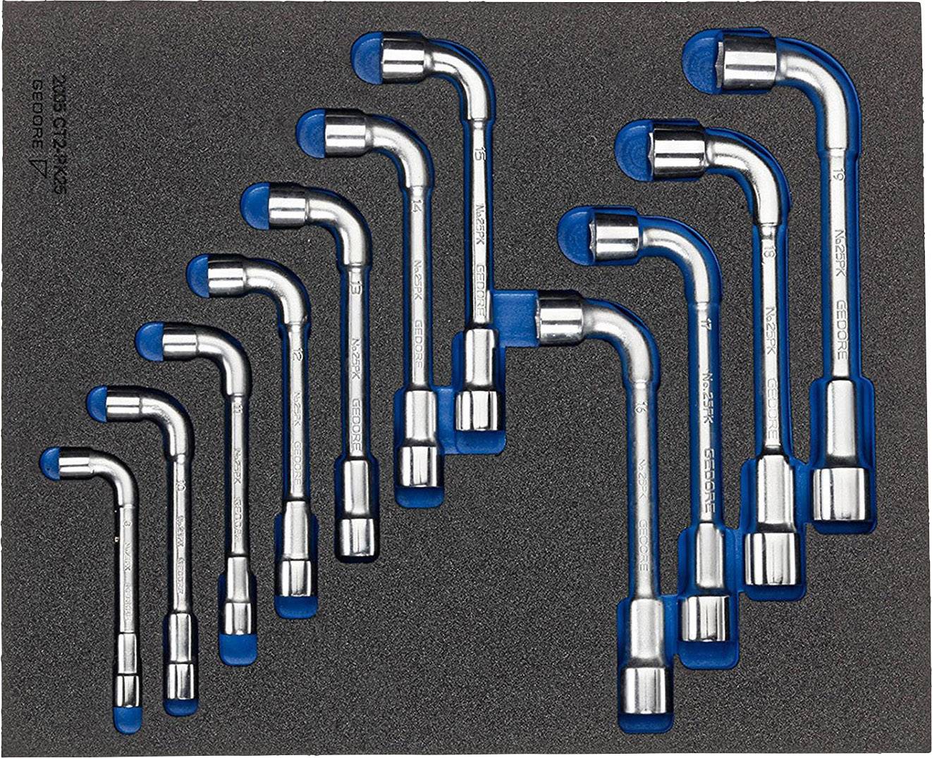 Gedore 2005 CT2-25PK 2841851 Clé à tube double 11 pièces