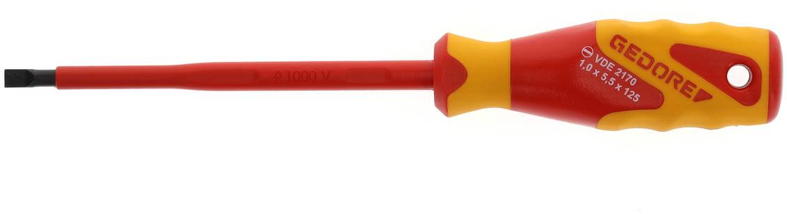 Gedore VDE 2170 5,5 Tournevis pour vis à fente Largeur de la lame: 5.5 mm Longueur de la lame: 125 mm
