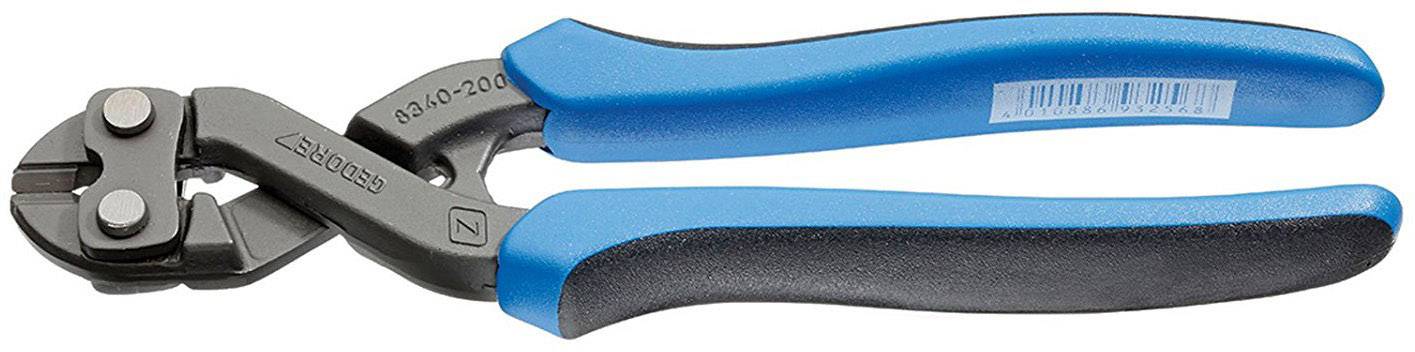 Coupe-câbles latéral bleu avec poignée noire, adapté pour couper des fils ou des tiges métalliques fines.