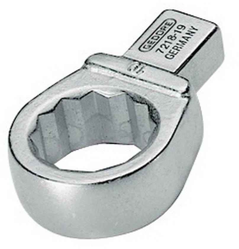 Clé à anneau chromée de haute qualité portant l'inscription 'GEDORE 72 BH-19 GERMANY', adaptée pour une utilisation avec une clé dynamométrique.