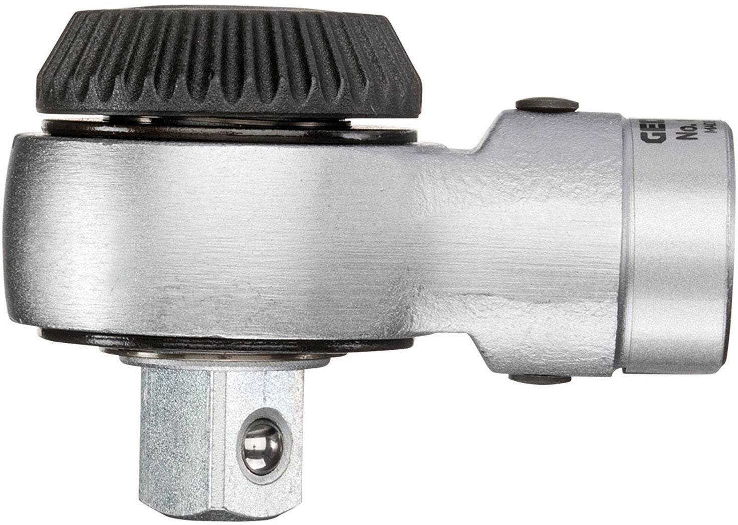 Un embout de cliquet en métal argenté avec un capuchon en plastique noir. Utilisé dans les outils pour produire un mouvement de rotation.