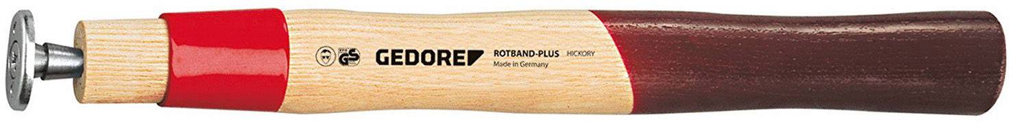 Manche en bois d'un marteau de la marque Gedore avec tête en métal, adapté aux applications professionnelles.