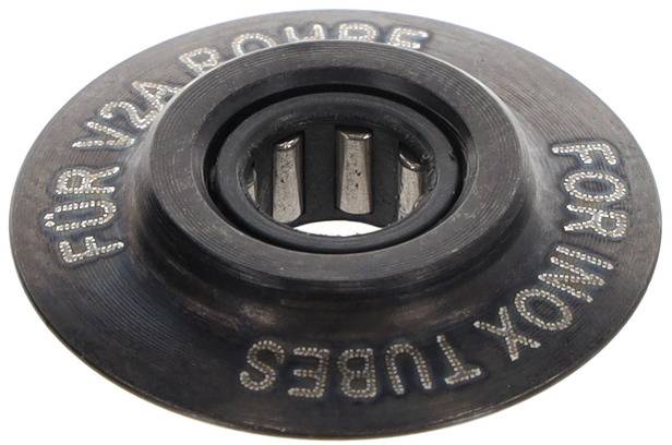 Écrou de sécurité métallique avec marquage 'POUR TUBES INOX'. Ouverture centrale de palier, conçu pour des fixations spécifiques.