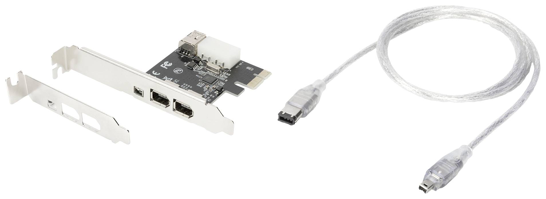 Digitus DS-30201-5 3+1 ports Carte contrôleur FireWire 400 FireWire 400 PCIe