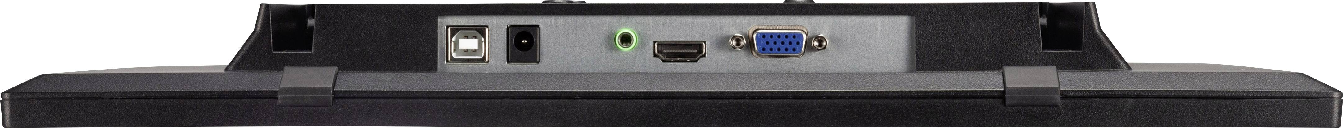 Arrière d'un moniteur avec plusieurs ports : USB, Audio, HDMI, VGA.