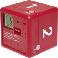 TFA Dostmann Timer Cube Minuteur rouge numérique TFA Dostmann Timer Cube Minuteur rouge numérique