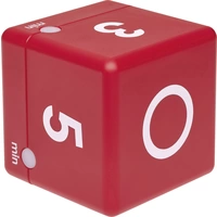 TFA Dostmann Timer Cube Minuteur rouge numérique TFA Dostmann Timer Cube Minuteur rouge numérique