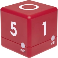 TFA Dostmann Timer Cube Minuteur rouge numérique TFA Dostmann Timer Cube Minuteur rouge numérique