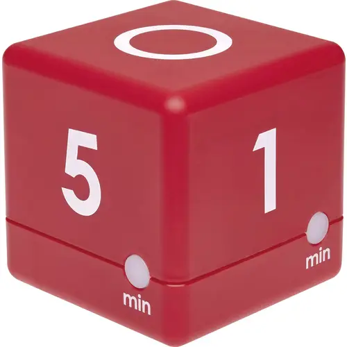 TFA Dostmann Timer Cube Minuteur rouge numérique TFA Dostmann Timer Cube Minuteur rouge numérique