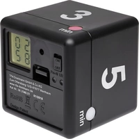 TFA Dostmann Timer Cube Minuteur noir numérique TFA Dostmann Timer Cube Minuteur noir numérique