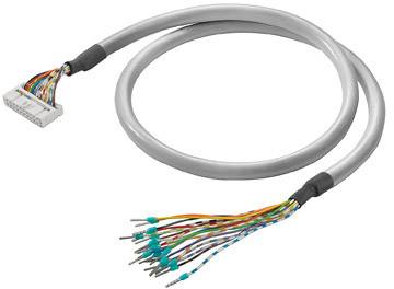 Un câble gris avec plusieurs fils de couleurs différentes se terminant par une prise blanche. Idéal pour les connexions électroniques.