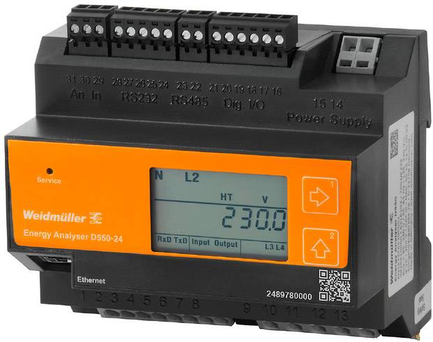 Weidmüller ENERGY ANALYSER D550-24 Appareil de mesure numérique à encastrer